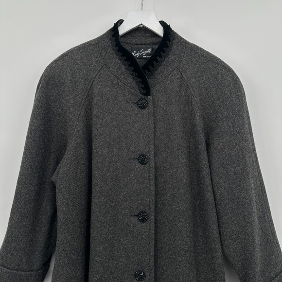 Vintage Lady Suzette Coat Womens 57" Bust 80% Wool 2X 3X Old Money Quiet Luxury - Picture 3 of 16